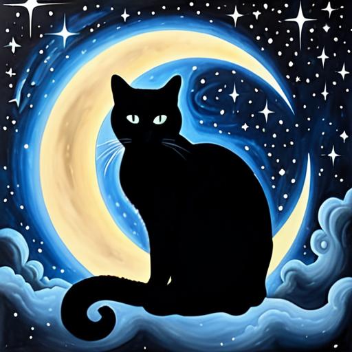 タロットクロス tarot 占い 神秘的 タペストリー おしゃれ 祭壇 撮影背景 正方形 グッズ アクセサリー 青 黒 猫 月 星 夜 魔法