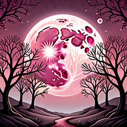 タロットクロス tarot 占い 神秘的 タペストリー おしゃれ 祭壇 撮影背景 正方形 グッズ アクセサリー 黒 ピンク 樹木 月 風景 自然 生命の樹