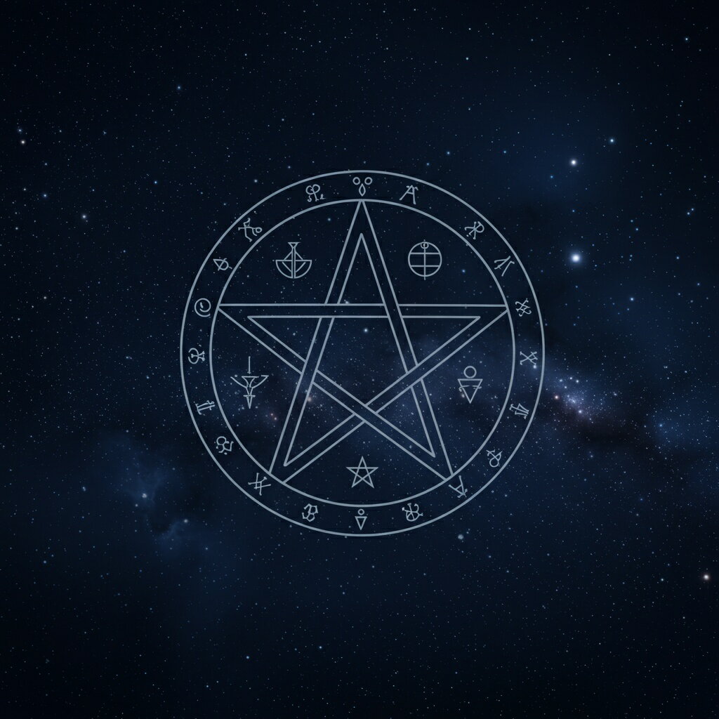 タロットクロス tarot 占い 神秘的 タペストリー おしゃれ 祭壇 撮影背景 正方形 グッズ アクセサリー 紺 グレー 五芒星 ペンタグラム 星 魔法陣 占星術