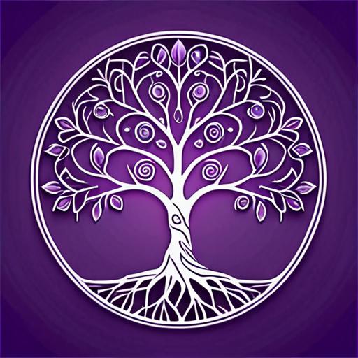 タロットクロス tarot 占い 神秘的 タペストリー おしゃれ 祭壇 撮影背景 正方形 グッズ アクセサリー 紫 白 生命の樹 癒し スピリチュ..