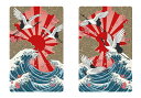 鶴 波 太陽 雲 桜 タペストリー 和モダン 和柄 浮世絵風 刺青風 昭和レトロ 壁掛け 大判 長方形 タトゥー ジャパニーズ 男気 アウトロー 壁布 白 黒 赤(3)