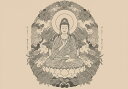 仏 蓮 悟り 平和 瞑想 タペストリー 和モダン 和柄 浮世絵風 刺青風 昭和レトロ 壁掛け 大判 長方形 タトゥー ジャパニーズ 男気 アウトロー 壁布 ベージュ グレー 白(3)