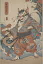 猫又 着物 波 桜 妖怪 タペストリー 和柄 和風 大きい 男気 日本画風 入れ墨風 アウトロー 縦型 縦配信 大自然 インテリア 撮影背景 壁掛け 大判 長方形 壁布 ベージュ グレー 赤(3)