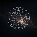 タロットクロス 占い 神秘的 ぬい撮り 小物 撮影背景 タペストリー 魔法陣 おしゃれ 祭壇 正方形 グッズ アクセサリー tarot 黒 白 グレー 五芒星 ペンタグラム 宇宙 星