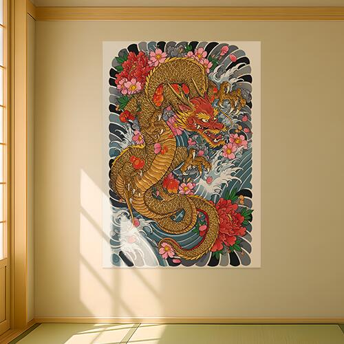 タペストリー 和モダン 和柄 浮世絵風 壁掛け 大判 壁布 インテリア かっこいい 部屋 アート グラフィ..