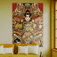 歌舞伎 舞台 扇子 太鼓 日本美術 タペストリー 和モダン 和柄 浮世絵風 刺青風 昭和レトロ 壁掛け 大判..