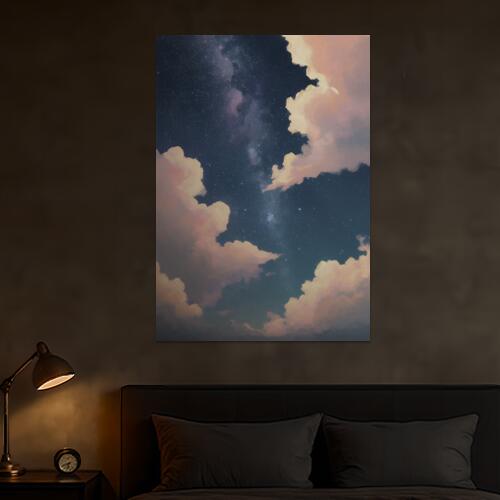 夜空 星 雲 天国 夢 タペストリー 大きい 縦型 縦配信 大自然 インテリア 撮影背景 壁掛け 大判 長方形 壁布 紺 ピンク ベージュ