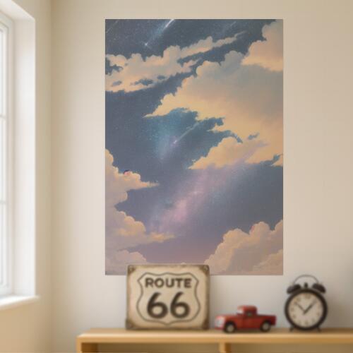 星空 雲 彗星 夜空 天の川 タペストリー 大きい 縦型 縦配信 大自然 インテリア 撮影背景 壁掛け 大判 ..