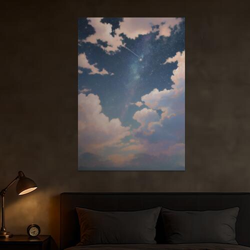 星空 雲 夜空 流れ星 天の川 タペストリー 大きい 縦型 縦配信 大自然 インテリア 撮影背景 壁掛け 大..