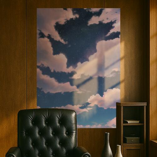 空 雲 星 夜空 希望 タペストリー 大きい 縦型 縦配信 大自然 インテリア 撮影背景 壁掛け 大判 長方形 壁布 青 ピンク ベージュ