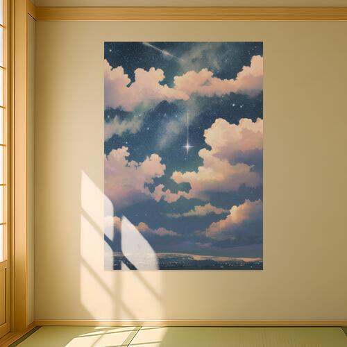 星 雲 夜空 希望 導き タペストリー 大きい 縦型 縦配信 大自然 インテリア 撮影背景 壁掛け 大判 長方形 壁布 青 ピンク ベージュ