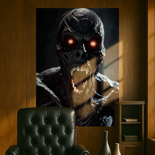 ゾンビ モンスター ホラー 悪夢 怪物 タペストリー 防犯 目隠し ハロウィン 秋 縦型 玄関ドア インテリア イベント 大きい 撮影背景 壁掛け 大判 長方形 壁布 黒 赤 グレー