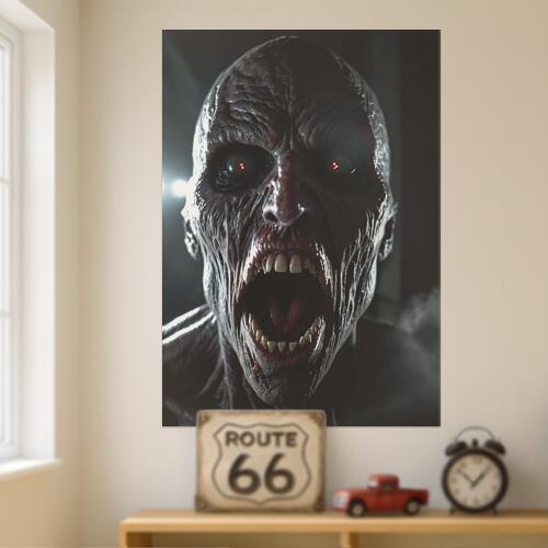 ゾンビ モンスター ホラー 悪夢 怖い タペストリー 防犯 目隠し ハロウィン 秋 縦型 玄関ドア インテリア イベント 大きい 撮影背景 壁掛け 大判 長方形 壁布 黒 赤 グレー
