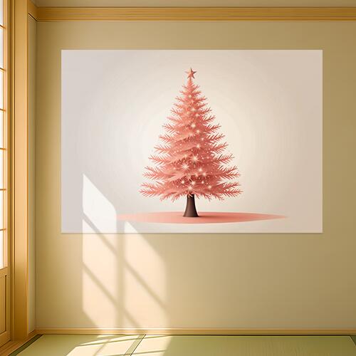 クリスマスツリー クリスマス 冬 星 飾り タペストリー インテリア 大きい 撮影背景 壁掛け 大判 長方形 壁布 ピンク ベージュ 白