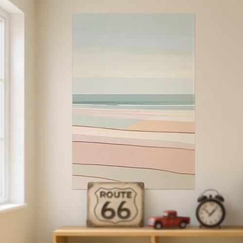 海 砂浜 空 風景 ミニマル タペストリー 北欧風 おうちスタジオ 幻想的 雑貨 グッズ インテリア 大きい 撮影背景 壁掛け 大判 長方形 壁布 青 白 ピンク