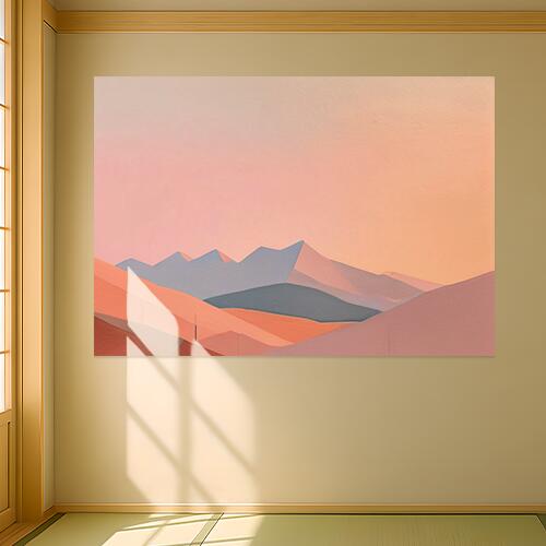 山 砂漠 風景 ミニマル アート タペストリー 北欧風 おうちスタジオ 幻想的 雑貨 グッズ インテリア 大きい 撮影背景 壁掛け 大判 長方形 壁布 ピンク オレンジ ベージュ