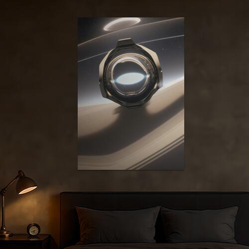 宇宙船 宇宙 リング 未来 SF タペストリー 瞑想 幻想的 ヒーリング リラックス ミステリアス おうちス..
