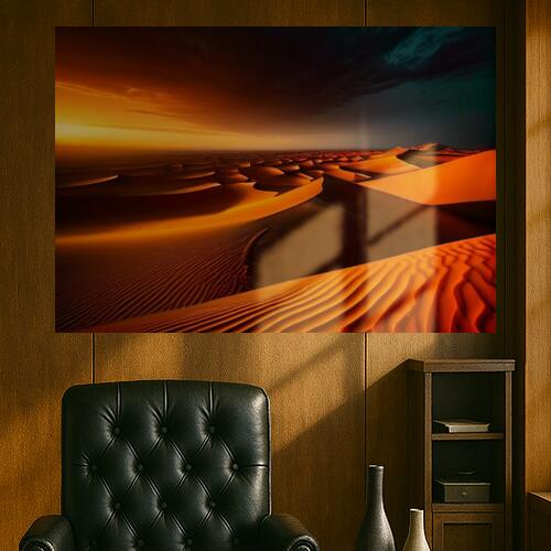 砂漠 砂丘 夕焼け 風景 自然 タペストリー 瞑想 幻想的 ヒーリング リラックス ミステリアス おうちスタジオ グッズ 壁掛け インテリア 大きい 撮影背景 大判 長方形 オレンジ 黄色 ベージュ