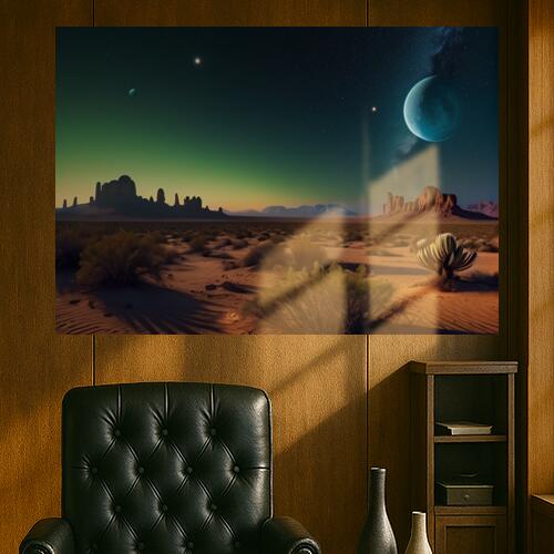 砂漠 岩 空 惑星 植物 タペストリー 瞑想 幻想的 ヒーリング リラックス ミステリアス おうちスタジオ グッズ 壁掛け インテリア 大きい 撮影背景 大判 長方形 オレンジ ベージュ 青