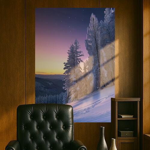 雪 木 冬 山 風景 タペストリー 景色 北欧風 フィンランド 大判 巨大 瞑想 グッズ 壁掛け インテリア 春 大きい 撮影背景 長方形 白 ピンク オレンジ
