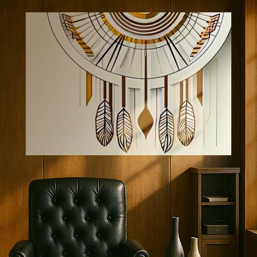 ドリームキャッチャー 羽 アート 装飾 壁掛け タペストリー 開運グッズ 壁飾り 巨大 瞑想 インテリア 大きい 撮影背景 長方形 白 ベージュ 黄色