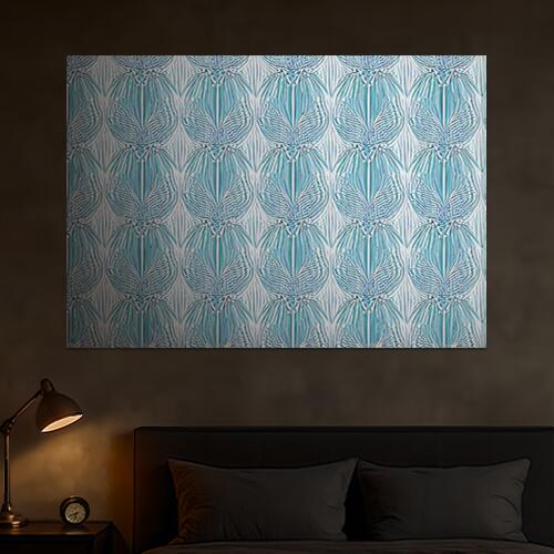 模様 パターン 壁紙 アート デザイン タペストリー ドリームキャッチャー 開運グッズ 壁飾り 巨大 瞑想 壁掛け インテリア 大きい 撮影背景 長方形 青 白