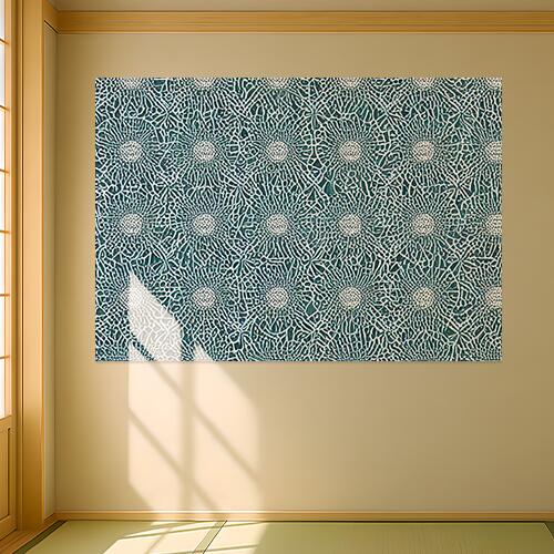 模様 パターン テクスチャ 壁紙 デザイン タペストリー ドリームキャッチャー 開運グッズ 壁飾り 巨大 瞑想 壁掛け インテリア 大きい 撮影背景 長方形 青 白 グレー