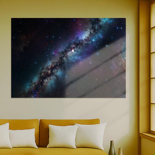 宇宙 星雲 銀河 星 天体 タペストリー 風景 リラックス 名画風 遠景 瞑想 大判 布製 壁飾り 巨大 壁掛け インテリア 大きい 撮影背景 長方形 青 紺 黒