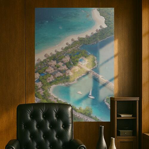 島 海 ビーチ リゾート ボート タペストリー 風景 リラックス 名画風 遠景 瞑想 大判 布製 壁飾り 巨大..