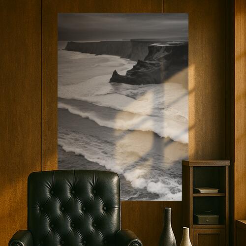 崖 海 波 海岸 岩 タペストリー 風景 リラックス 名画風 遠景 瞑想 大判 布製 壁飾り 巨大 壁掛け イン..