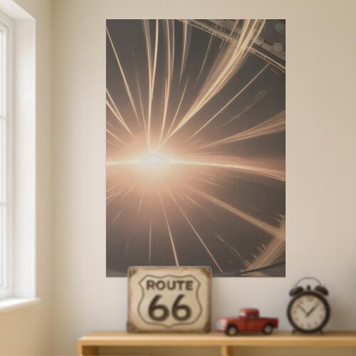 宇宙 星 光 放射 抽象 タペストリー 風景 リラックス 名画風 遠景 瞑想 大判 布製 壁飾り 巨大 壁掛け インテリア 大きい 撮影背景 長方形 ベージュ 白 黒