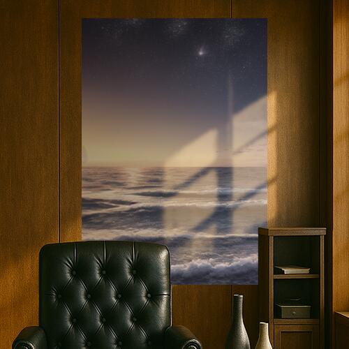 海 波 夕焼け 星空 景色 タペストリー 風景 リラックス 名画風 遠景 瞑想 大判 布製 壁飾り 巨大 壁掛..