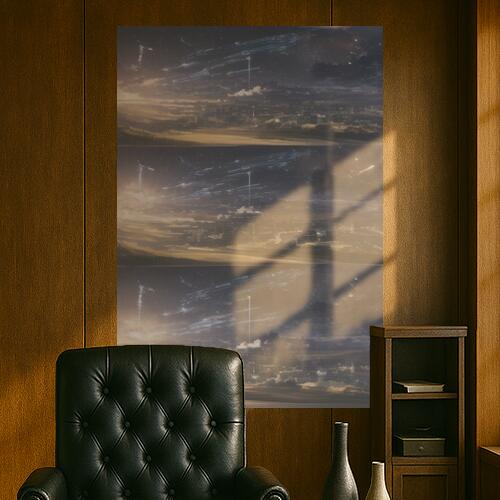 都市 空 雲 光 未来 タペストリー 風景 リラックス 名画風 遠景 瞑想 大判 布製 壁飾り 巨大 壁掛け イ..