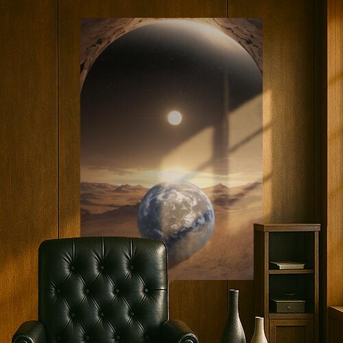 惑星 星 宇宙 洞窟 風景 タペストリー リラックス 名画風 遠景 瞑想 大判 布製 壁飾り 巨大 壁掛け イ..