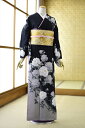 【レンタル】 訪問着 レンタル 黒地スタイリッシュぼたん mh1026 女性 袋帯 着物 黒/白の大輪の牡丹 《身長》159cm~169cm位 M/L ほうもんぎ 着物 入学式 卒業式 母 着物 母親 結婚式 お宮参り 七五三 貸衣装 フルフル //ママ 卒園式 人気 おすすめ