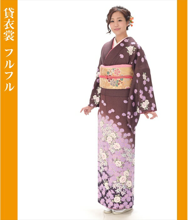 着物レンタル 訪問着 レンタル フルセット モダン トールサイズ 大きいサイズ 卒業式 母