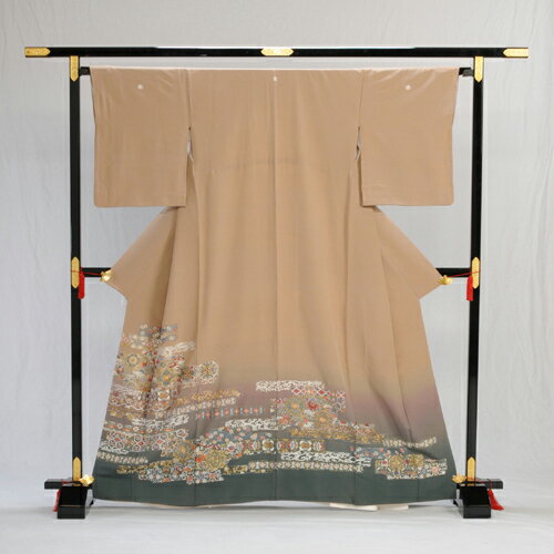 高級正絹 色留め袖 レンタル 色留袖 着物レンタル 結婚式 親族 列席者 貸衣装 フルフル フォトブック付 お呼ばれ