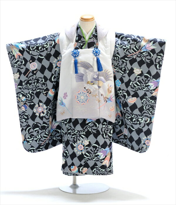 七五三 着物 3歳 レンタル 七五三 3歳 被布 753 セット男の子 セットレンタル 結婚式 三才男児 貸衣装 フルフル 着物セット フルレンタル 〔男の子〕...