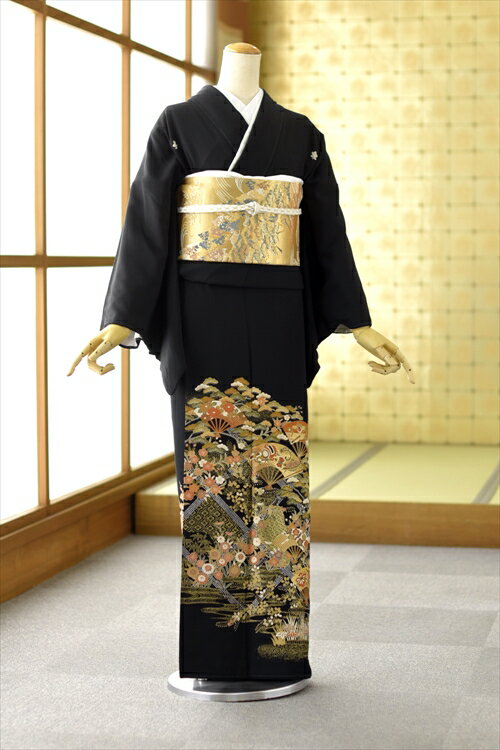 高級正絹 17点フルセットレンタル 留袖 レンタル 留袖レンタル 着物レンタル 黒留袖 結婚式 母親 親族 列席者 貸衣装 フルフル かしいしょう おすすめ mt2141