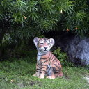 FRPアニマルオブジェ 子タイガーのいたずら置物 動物 虎 トラ とら 動物園 店舗 カフェ 喫茶店 レストラン 飲食店 インテリア イベント ディスプレイ 実物大 等身大 リアル 等身大フィギュア 