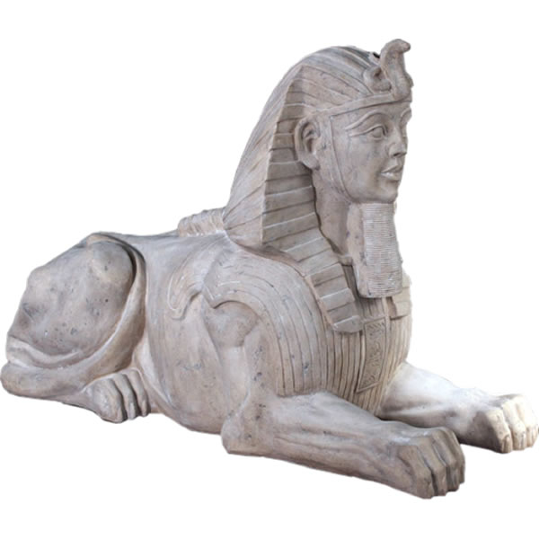 FRPアニマルオブジェ ジャンボスフィンクス（ローマストーン仕上げ）置物 エジプト ピラミッド 石 ローマストーン 店舗 イベント ディスプレイ 実物大 等身大 リアル 【whlny】