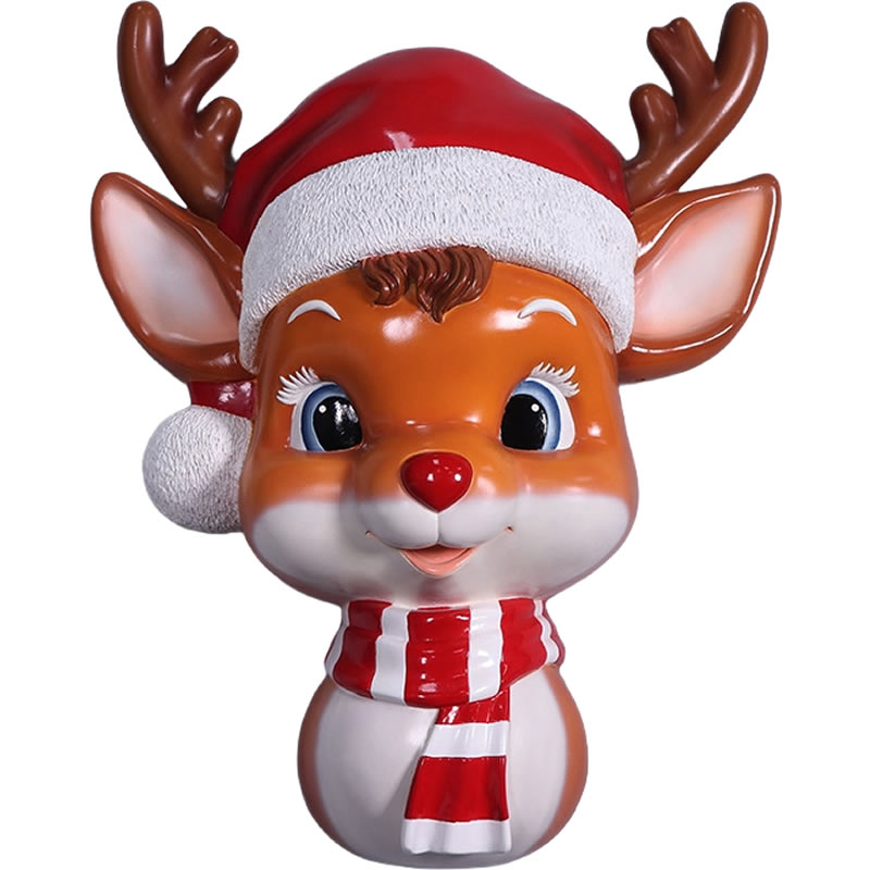 樂天商城 - FRPアニマルオブジェ かわいい小鹿の壁掛け置物 動物 クリスマス となかい シカ しか 鹿 動物園 店舗 カフェ 喫茶店 レストラン 飲食店 インテリア イベント ディスプレイ 実物大 等身大 リアル 【whlny】