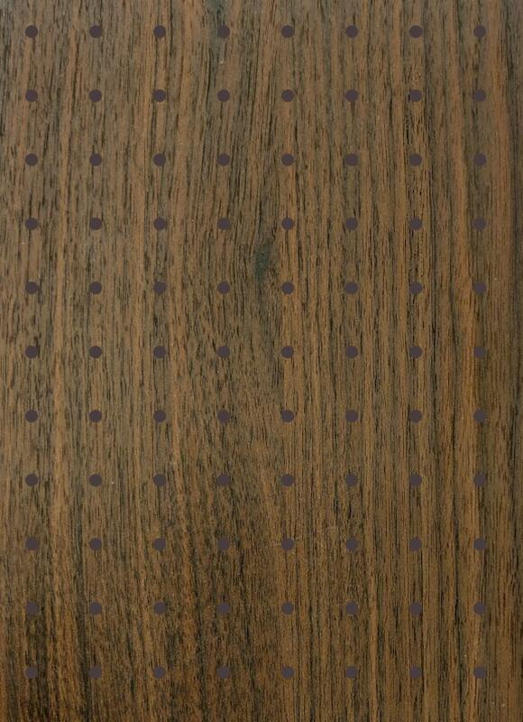 シャープボードダークスタイル 【CW クールウォルナット 有孔タイプ 5Φ×25mmピッチ】 プレミアム化粧シート 2.5mm厚 450*900mm