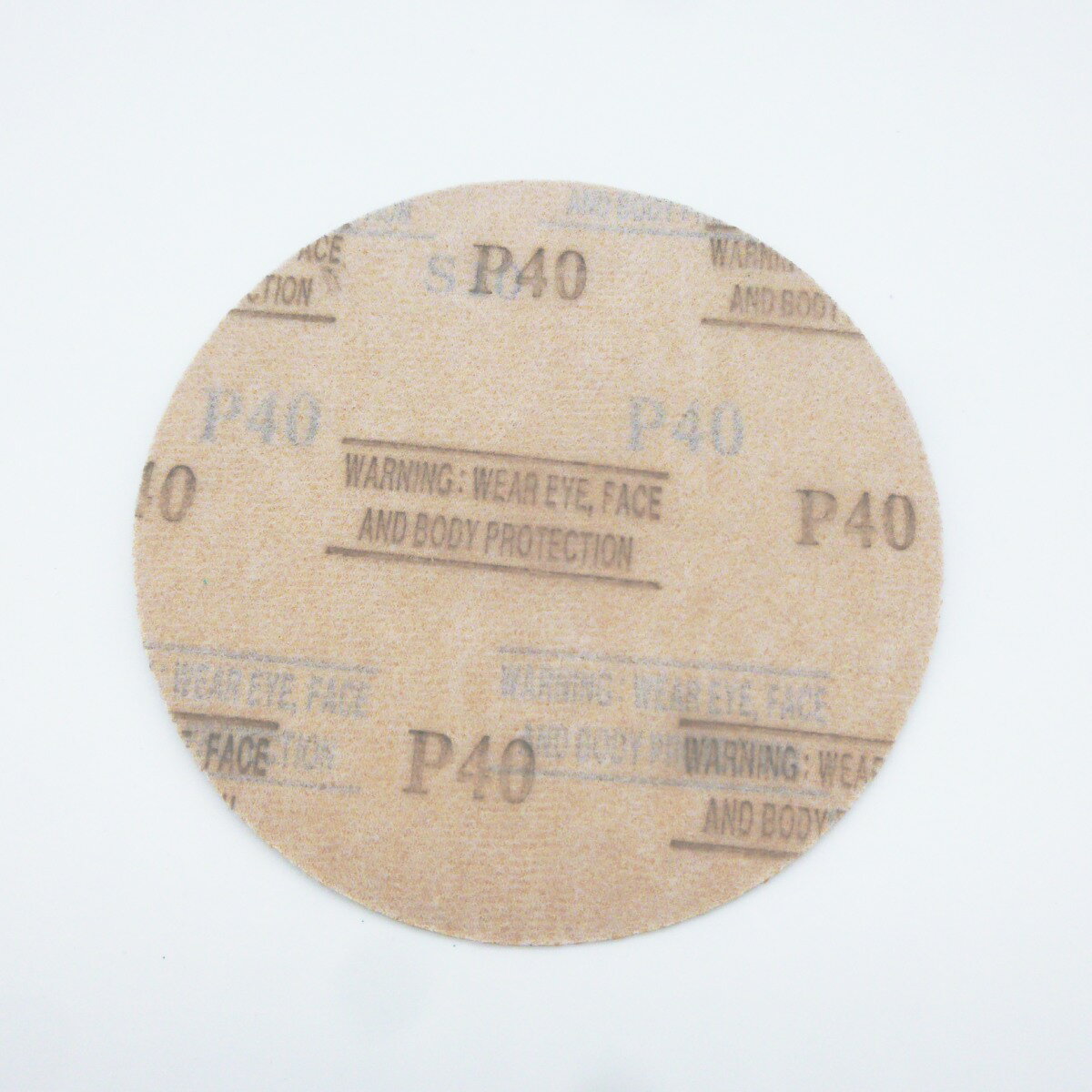 高耐久サンドペーパー【丸形】＃40 10枚セット 125φ マジック式 穴なし 簡易着脱