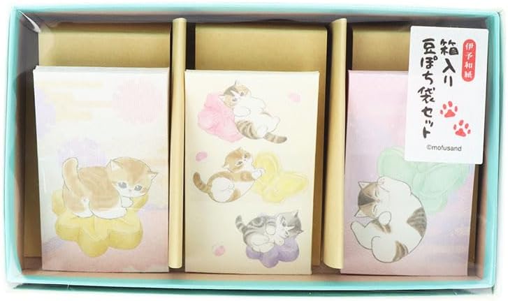 ポチ袋 豆ぽち袋 セット 箱入り mofusand10 和三盆 サンスター文具 S2168146