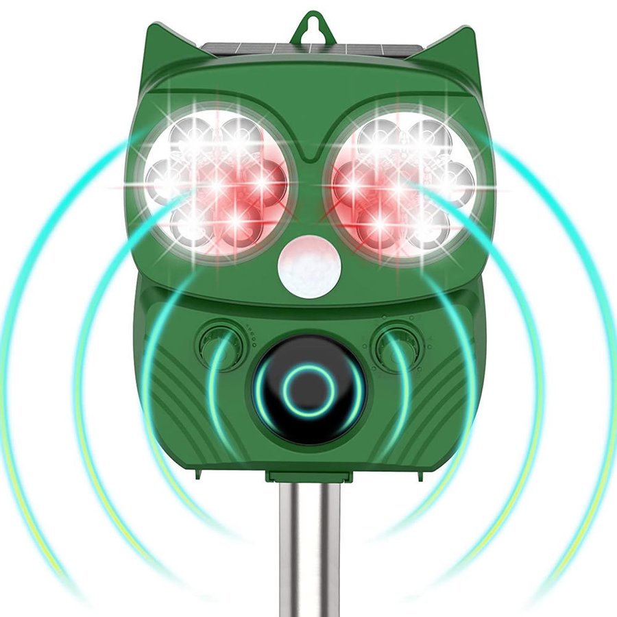 動物撃退器 超音波 猫よけ 動物撃退器 害獣撃退 フラッシュライト ソーラー式 赤外線センサー 鳩 糞 被..