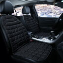 ホットカーシート 電熱 シート 運転席&助手席ペアセット 12V 車載 シートヒーター 車用 ホットカーシート 過熱防止 温度調整 暖房 12Vシガー電源 tec-htseet2pea ブラック
