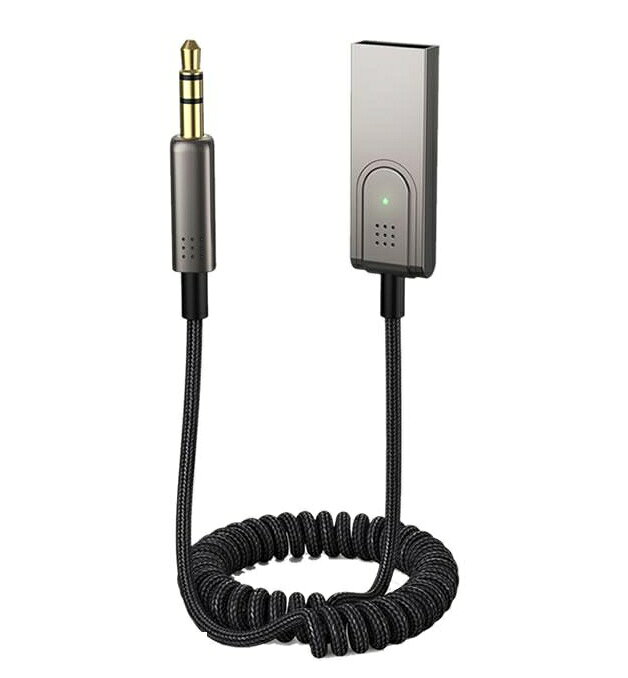 ワイヤレスで高音質の音楽や通話を楽しめる Bluetoothレシーバー ●かんたん接続 ●伸縮設計 ●USB-Aにマイク内蔵 ●自動接続 ●便利な3.5mmプラグ ●スムーズで途切れない ●10mの伝送距離 商品内容：レシーバー本体 ケーブル長さ：0.5〜1.5m 素材：ABS ★必ずご確認下さい★ ==================================================== 本商品は、電波法令で定められている 技術基準に適合していることを証明する 技適マークが貼付されていない無線機器であり、 日本国内で使用する場合は、電波法違反になる恐れがございます。 ご使用の際には、十分ご注意下さいますようお願い致します。 詳しくは、最寄りの総務省総合通信局へお問い合わせ下さい。 ====================================================