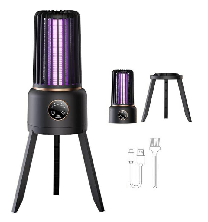 蚊取り器 USB充電式 補虫器 モスキート 360度 UV光源 誘引式 蚊 虫 紫外線 静音 蚊ランプ 省エネ 殺虫..