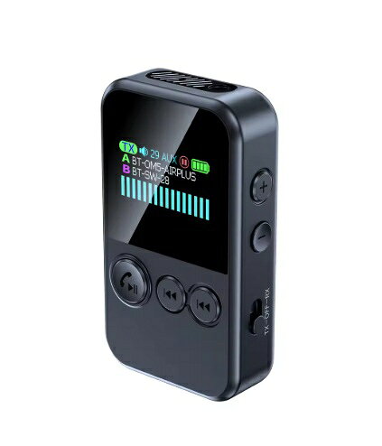 トランスミッター レシーバー Bluetooth 5.4 送信機 受信機 無線 TX/RXモード ハンズフリー 音声 ワイヤレス 高音質 コンポ スピーカー 車載 カー用品 2台同時接続　tec-bt54traresi
